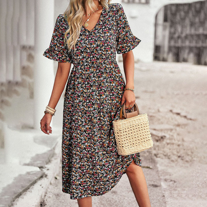 Beline™ | Blomster Midi Kjole